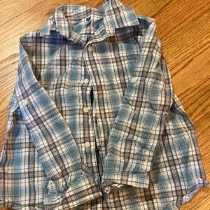 Janie and Jack Roll Cuff Plaid Shirt